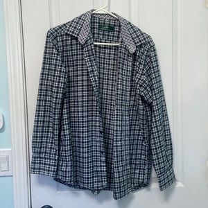 blue and green flannel